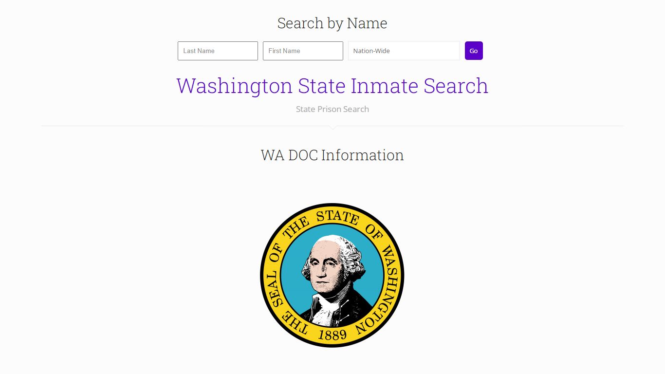 Washington Inmate Search - Inmates Plus